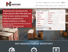 Tablet Screenshot of manufacturersinventory.com